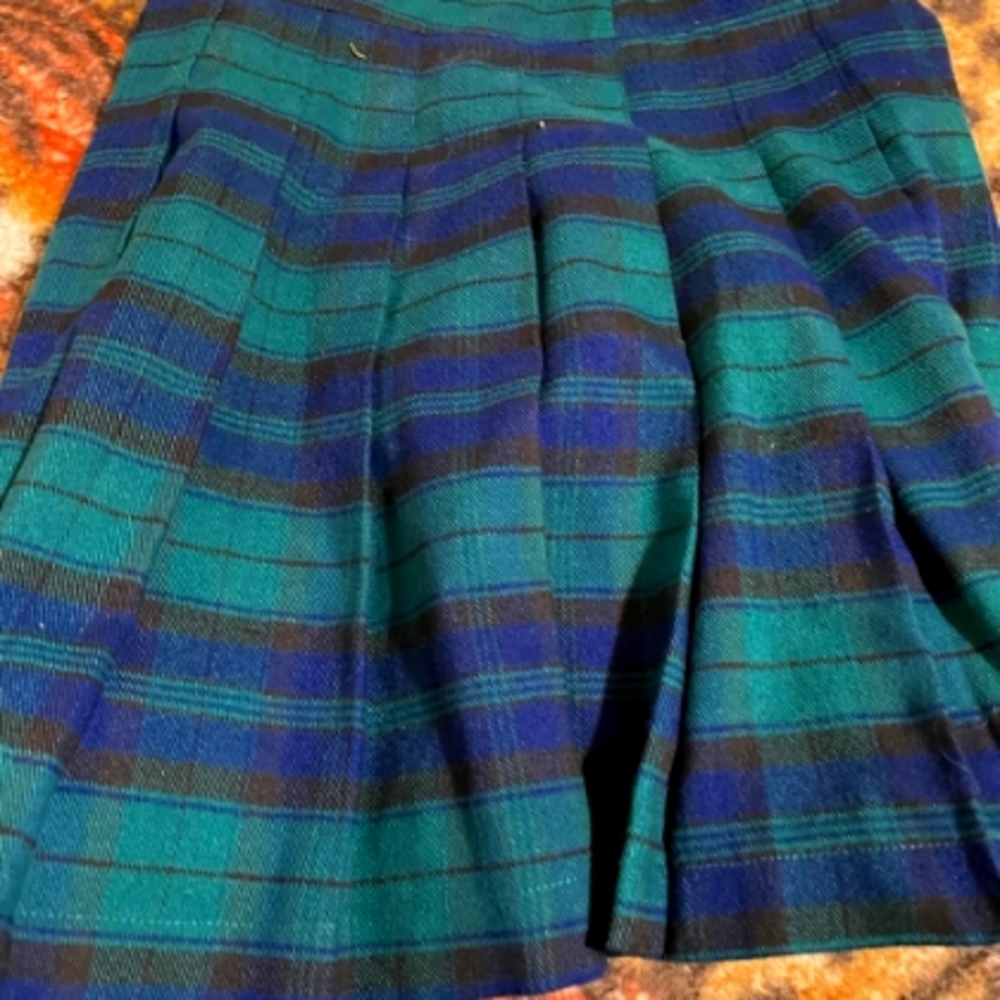 Forever21 skirt with navy blue and olive green stripes